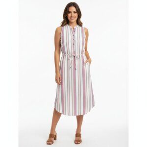 Splendid NWT small stripe linen cotton blend dress